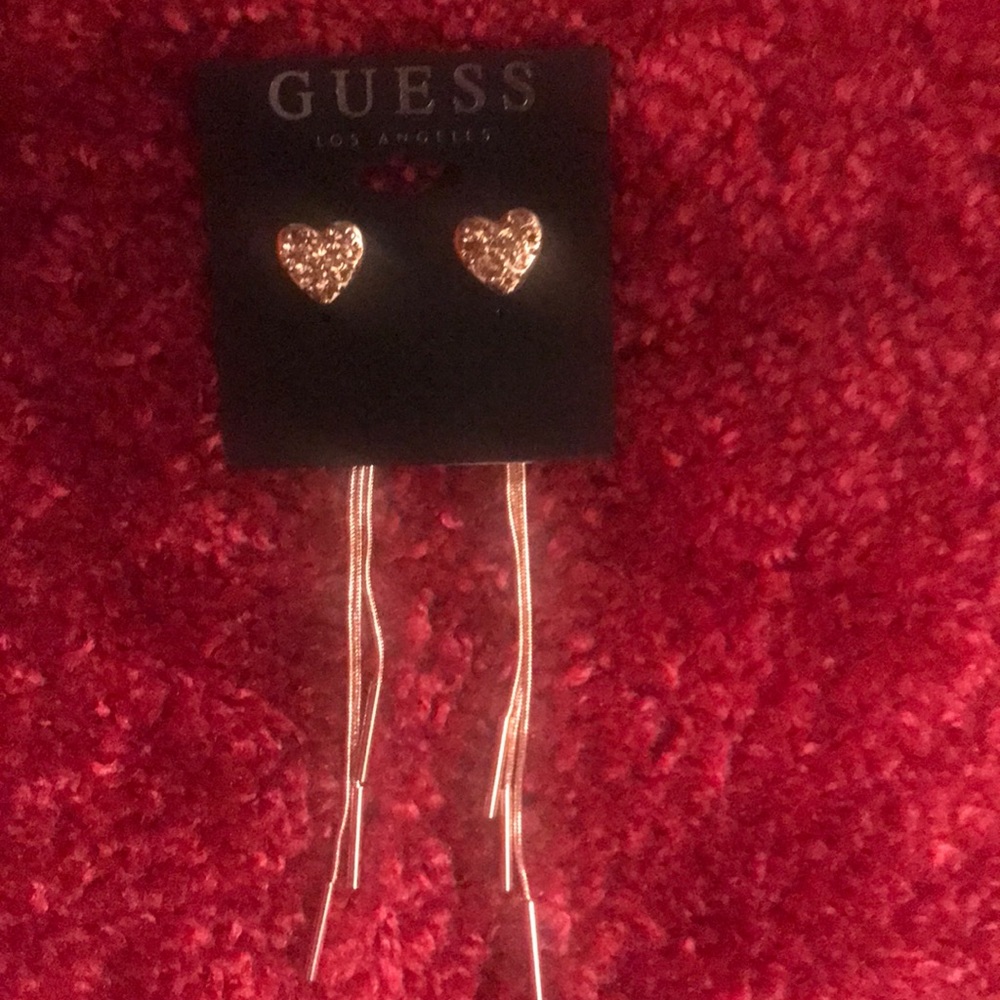NEW✨Guess rosegold earrings